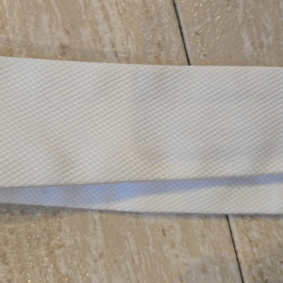 Maeve by Anthropologie Creamy White Stylish Top with Black Ribbon Accent Belt - Picture 6 of 14